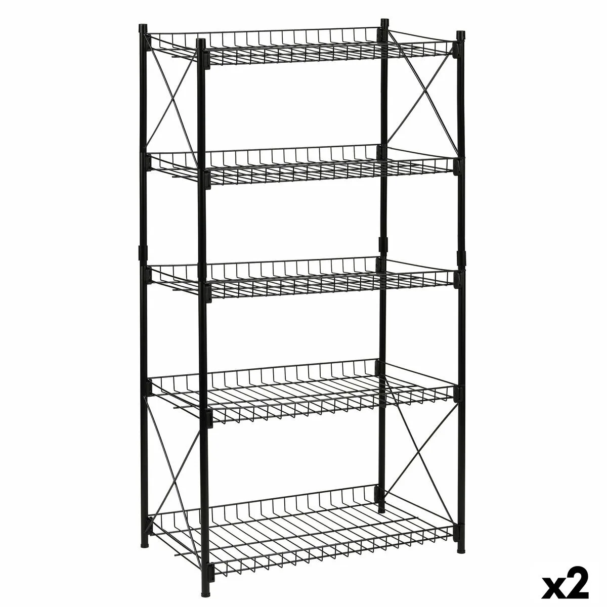 Etagere confortime metal noir 52 x 34 x 110 cm 2 unites s223120478. Diaytar vous offre un accès privilégié à une sélection de produits qui font buzz, qui innovent et qui embellissent la vie