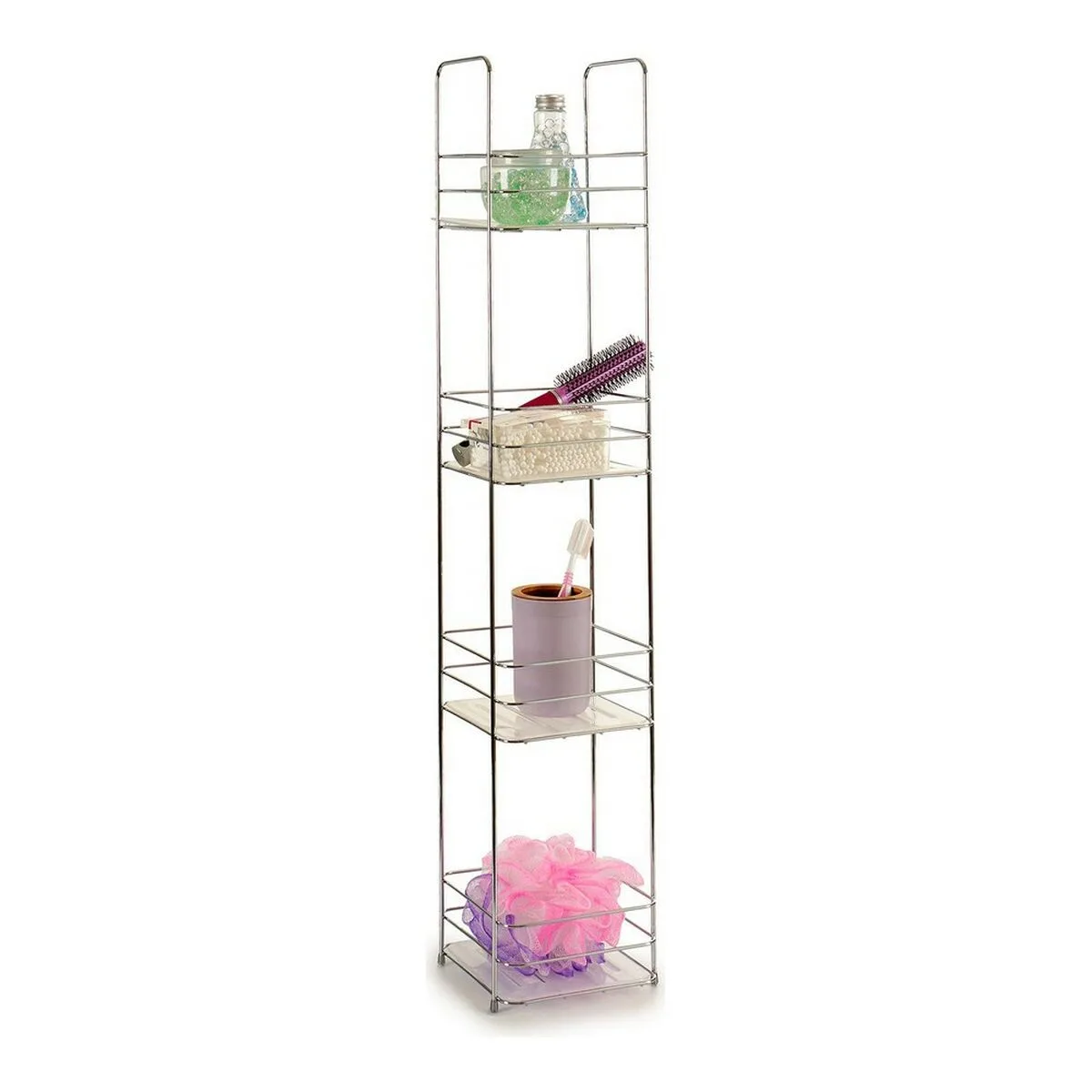 Etagere de salle de bains berilo w4870 transparent argente s360297624. Exprimez votre personnalité avec les accessoires tendance de Diaytar.