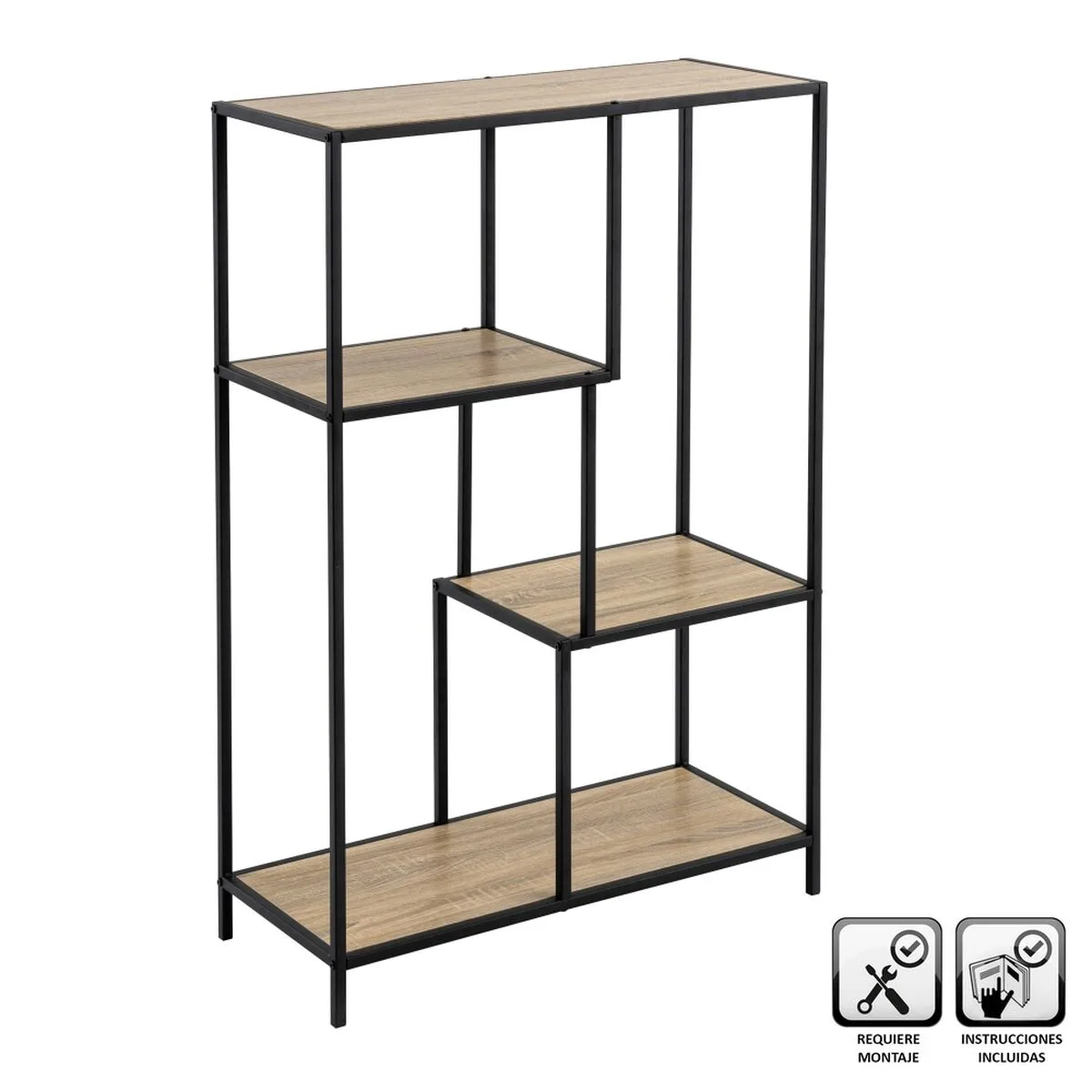 Etagere noir naturel bois metal acier lamine 77 x 33 x 114 cm s880759576. Bienvenue chez Diaytar, où nous croyons que le meilleur produit est celui qui vous trouve, et non l'inverse.