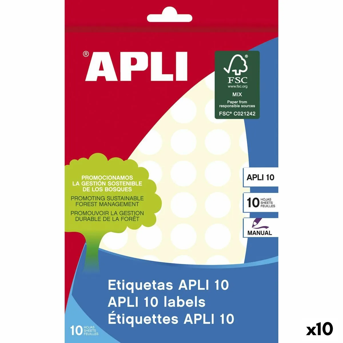 Etiquettes adhesives apli blanc 10 volets o 1 3 cm 10 unites s842647088. Diaytar a fait le pari de la transparence : nous vous disons tout sur l'origine et la conception de nos produits.