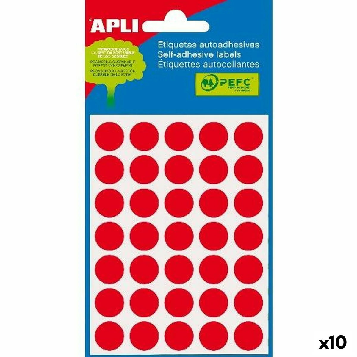 Etiquettes adhesives apli rouge cercle rond 5 feuilles 10 unites s843630988. Diaytar, c'est le hub où se connectent les créateurs de produits géniaux et les clients qui les attendaient sans le savoir.