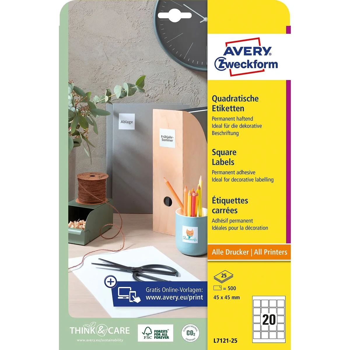 Etiquettes adhesives avery blanc 25 volets 45 x 45 mm s840150141. Diaytar, le nom qui garantit que chaque produit, du plus technologique au plus basique, a été choisi avec goût et exigence