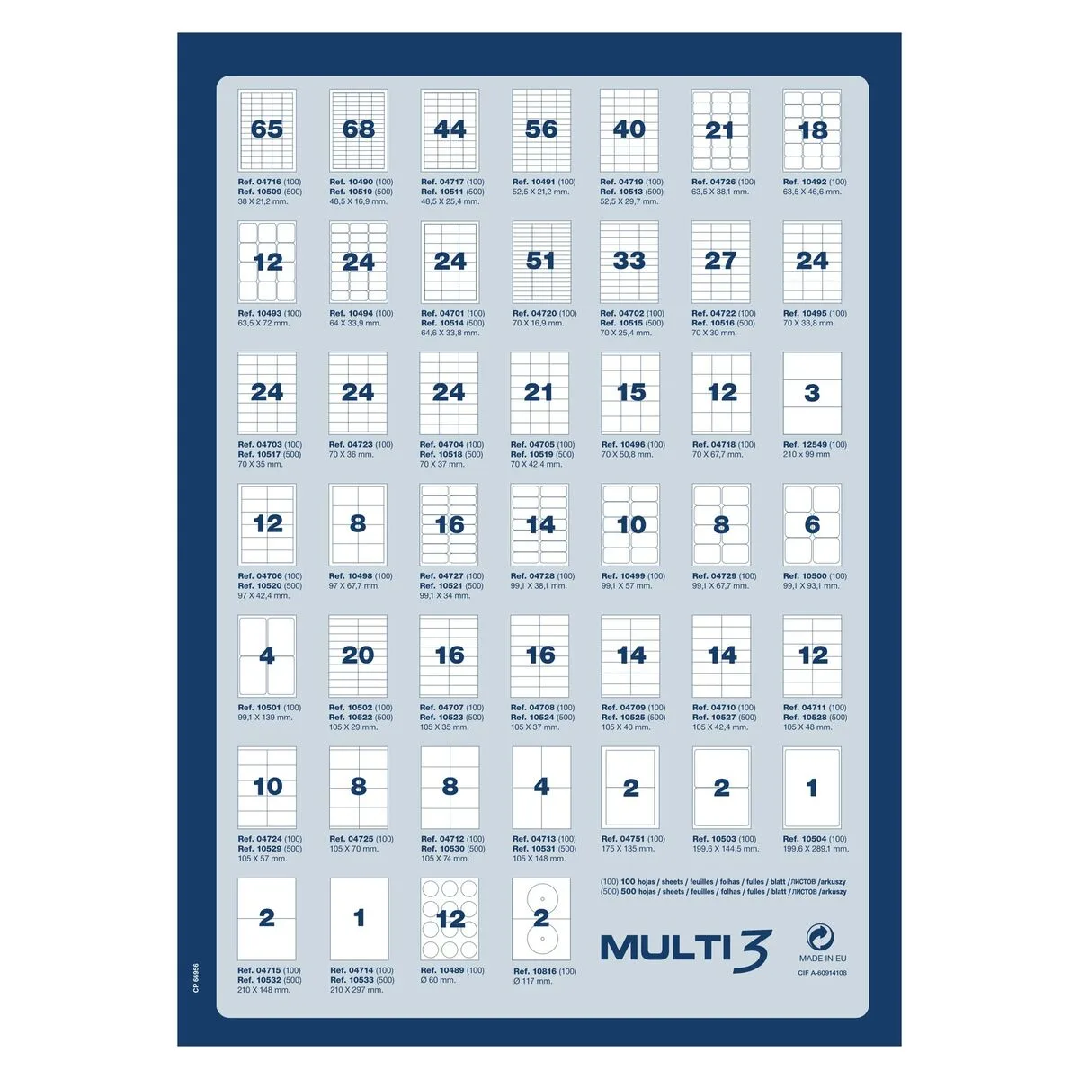 Etiquettes adhesives multi 3 blanc droit 500 volets 70 x 42 4 mm 24 unites s841347245. Diaytar se positionne comme le carrefour des produits innovants, qu'ils relèvent de la tech, de la maison ou du quotidien
