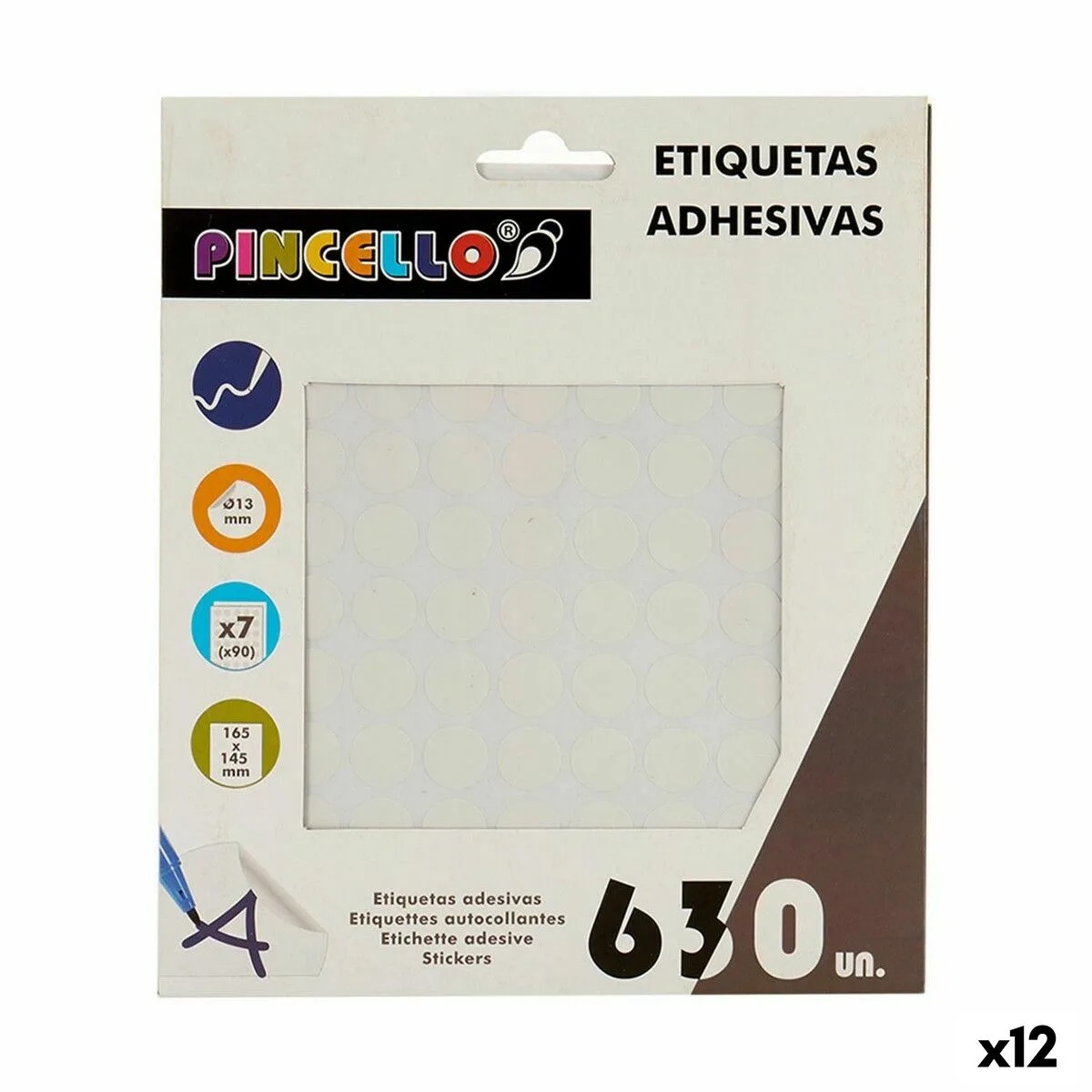 Etiquettes adhesives pincello 1711074 blanc o 13 mm 12 unites s362325866. Exprimez votre personnalité avec les accessoires tendance de Diaytar.