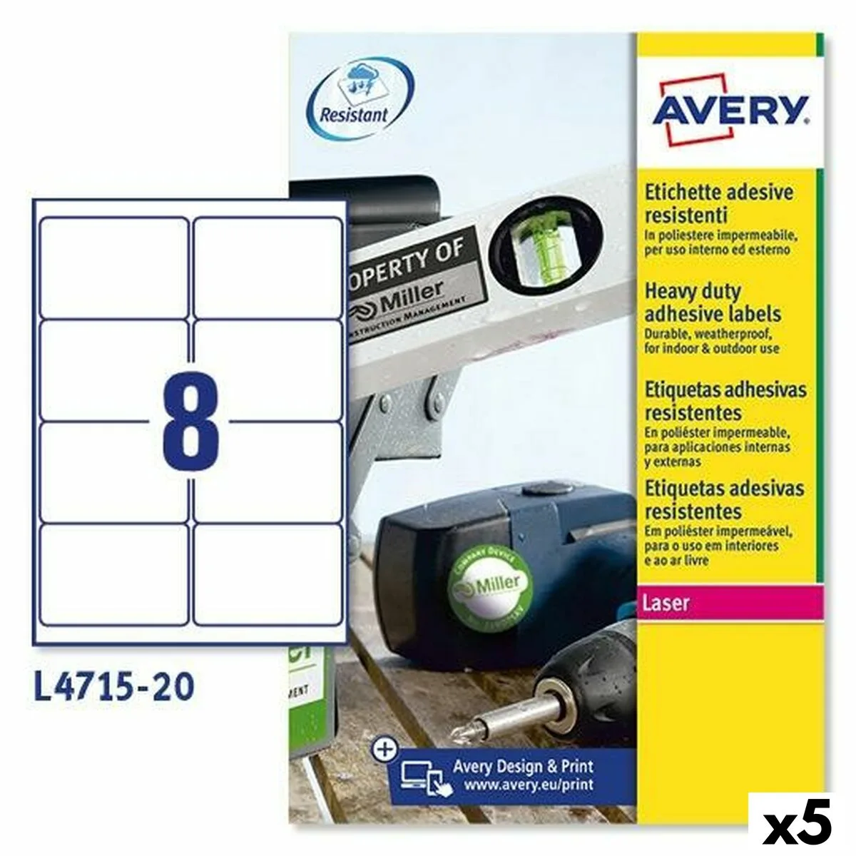 Etiquettes pour imprimante avery l4515 blanc 20 volets 99 1 x 67 7 mm 5 unites s842614340. Notre credo ? L'excellence accessible. Diaytar rend le premium attainable dans chaque catégorie de produits.