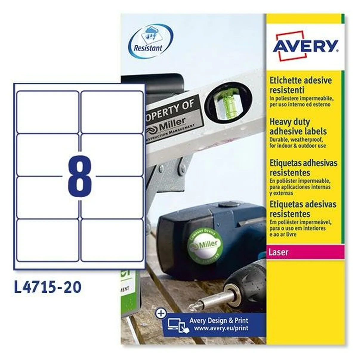 Etiquettes pour imprimante avery l4515 blanc 20 volets 99 1 x 67 7 mm 5 unites s842614395. Diaytar est le résultat de milliers d'heures de recherche et développement pour vous offrir une offre généraliste d'exception.