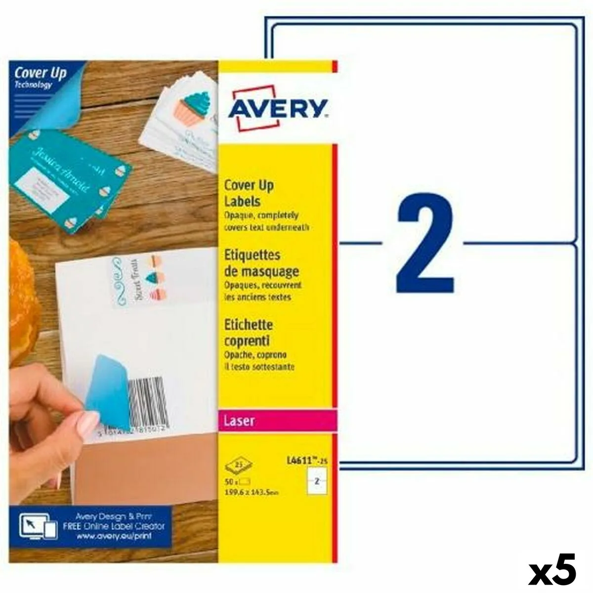 Etiquettes pour imprimante avery l4611 blanc 25 volets 199 6 x 143 5 mm 5 unites s842614127. Diaytar, c'est la démonstration que le meilleur des produits est à portée de clic, sans compromis, sans attente.