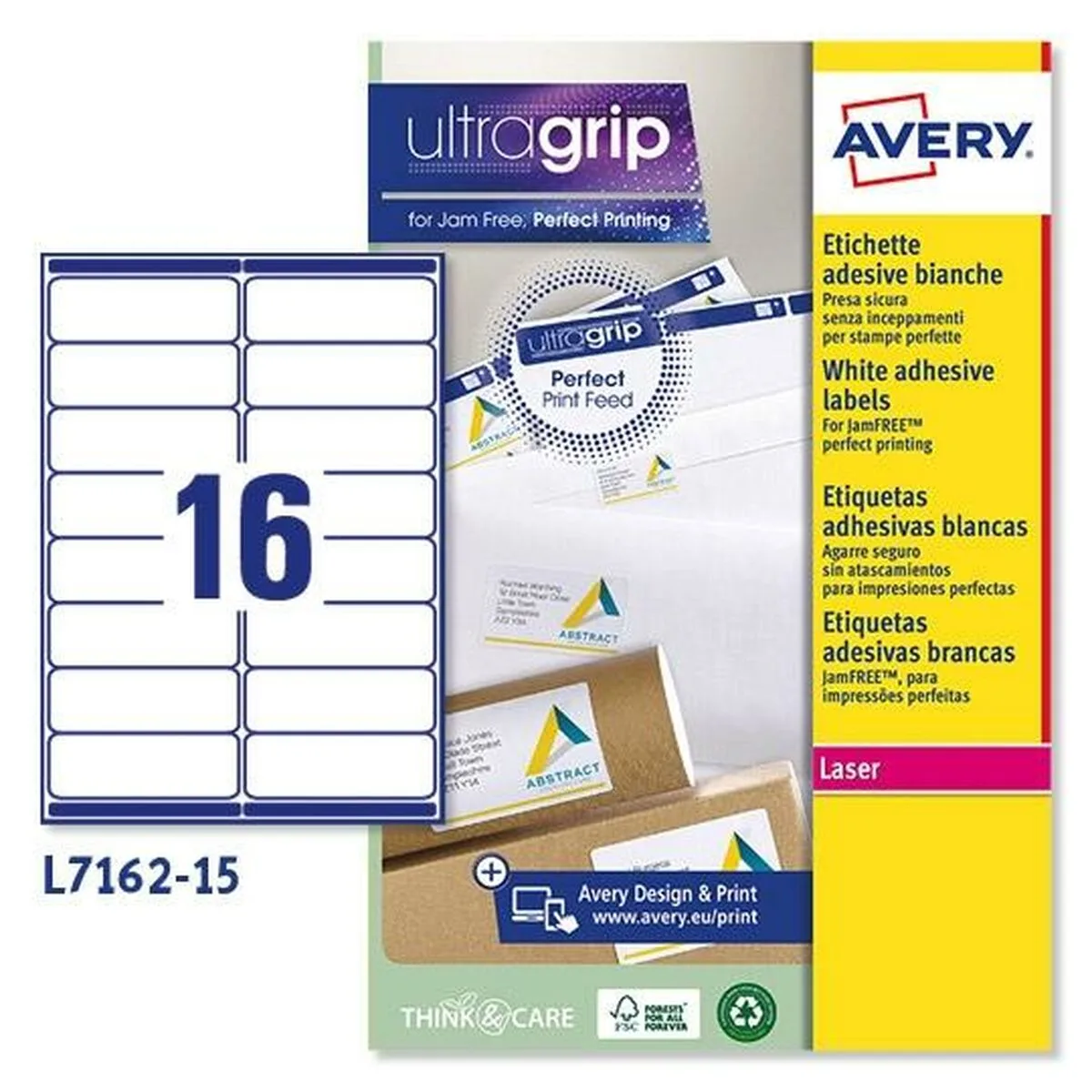 Etiquettes pour imprimante avery l7162 blanc 15 volets 99 1 x 33 9 mm 5 unites s842615261. Diaytar cultive l'art du bien-être à travers ses produits soigneusement choisis.