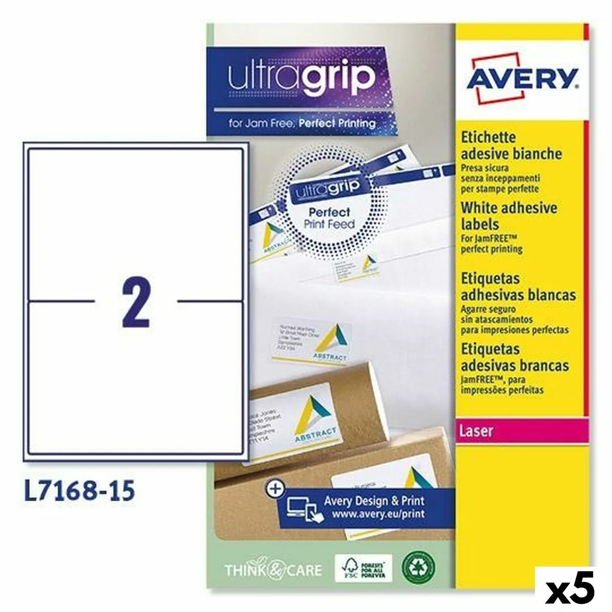 Etiquettes pour imprimante avery l7168 blanc 15 volets 199 6 x 143 5 mm 5 unites s842615383. Notre équipe Diaytar est une bande de dénicheurs compulsifs, toujours en quête du produit qui provoquera l'étincelle dans votre regard.