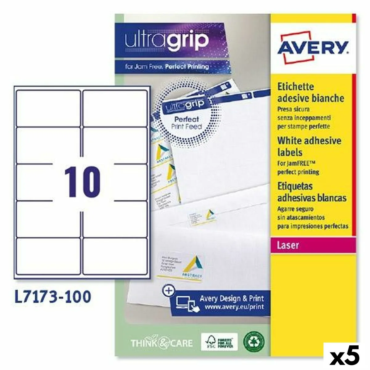 Etiquettes pour imprimante avery l7173 blanc 100 volets 99 1 x 57 mm 5 unites s842615617. Chez Diaytar, la tendance n'est pas qu'une question d'apparence, c'est une question de fonctionnalité et d'innovation