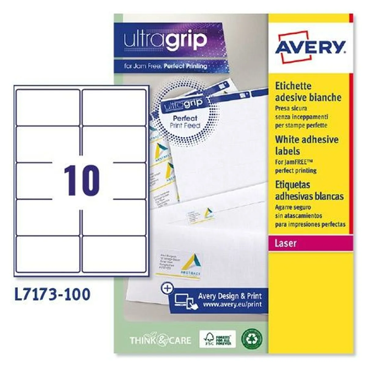 Etiquettes pour imprimante avery l7173 blanc 100 volets 99 1 x 57 mm 5 unites s842615653. Diaytar révolutionne votre expérience d'achat en ligne avec une curation unique de produits tendance, high-tech et lifestyle