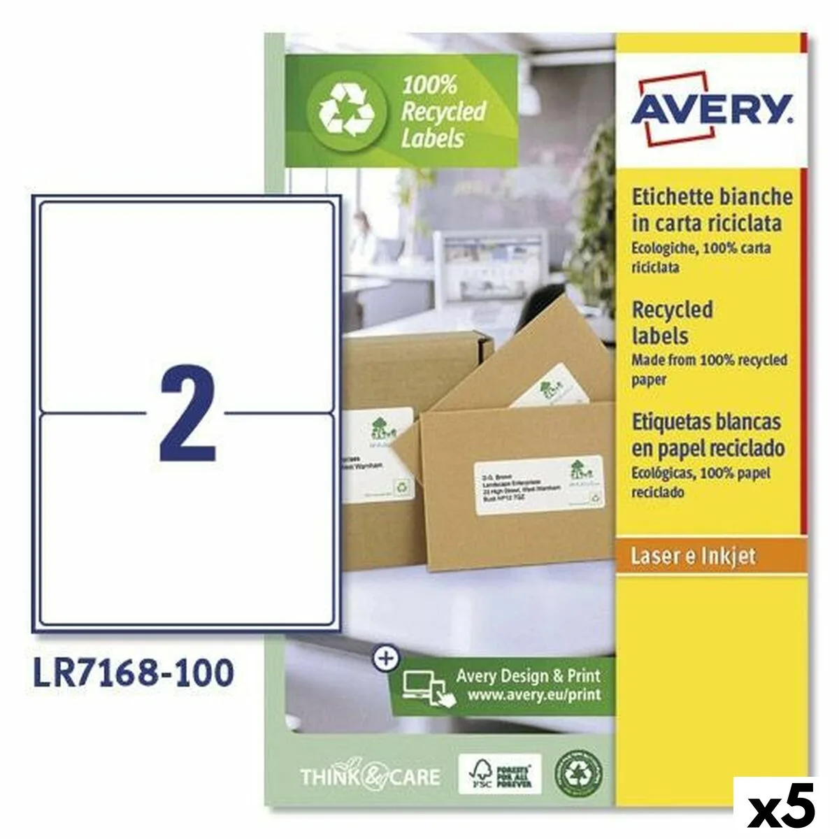 Etiquettes pour imprimante avery lr7168 blanc 100 volets 199 6 x 143 5 mm 5 unites s842616210. L'art de vivre à la française s'exprime dans notre collection maison Diaytar.