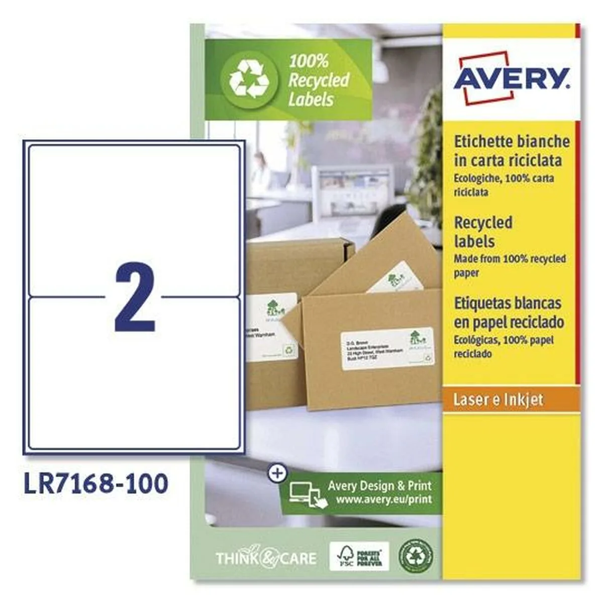 Etiquettes pour imprimante avery lr7168 blanc 100 volets 199 6 x 143 5 mm 5 unites s842616298. Votre vie, simplifiée et stylisée par Diaytar et sa collection de produits essentiels et innovants