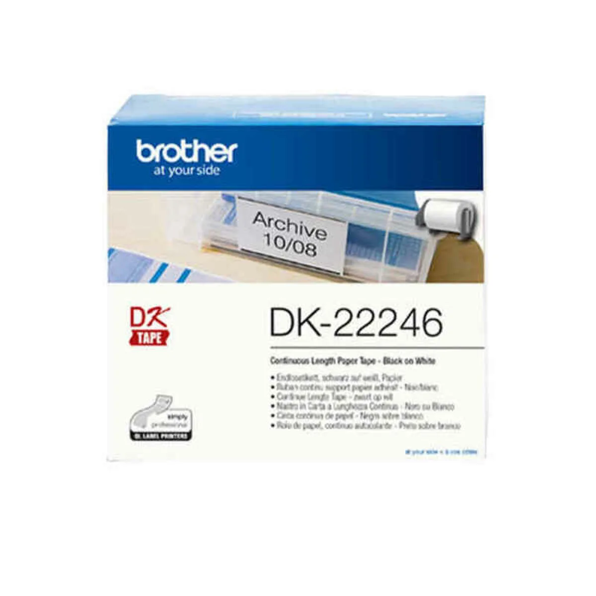 Etiquettes pour imprimante brother dk22246 blanc noir s5510051960. Bien plus qu'un simple site, Diaytar est une expérience de découverte permanente de produits utiles, beaux et novateurs