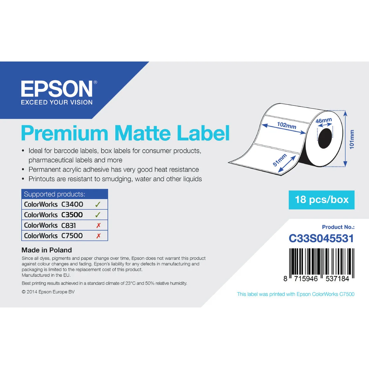 Etiquettes pour imprimante epson c33s045531 s5508101050. Diaytar, c'est l'art de la sérendipité appliqué au e-commerce : vous venez pour une chose, vous repartez avec l'objet de vos rêves.