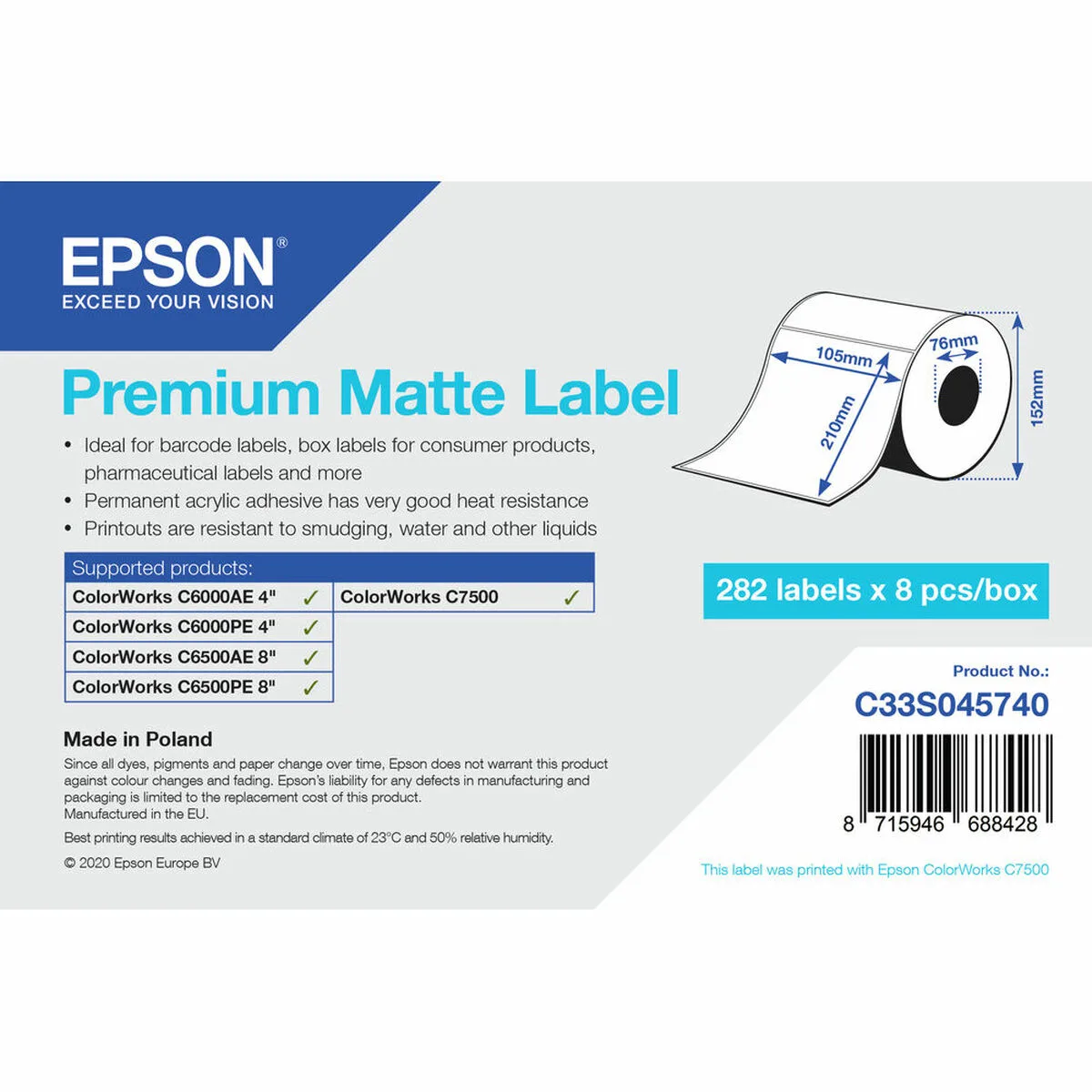 Etiquettes pour imprimante epson c33s045740 s779263598. Chez Diaytar, la tendance n'est pas qu'une question d'apparence, c'est une question de fonctionnalité et d'innovation