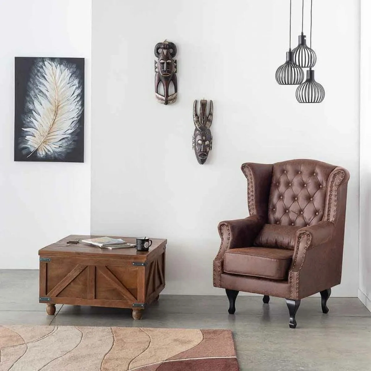 Fauteuil alexandra house living noir 84 x 86 x 84 cm cuir synthetique d163131969. Chez Diaytar, nous transformons vos envies en réalité avec style.