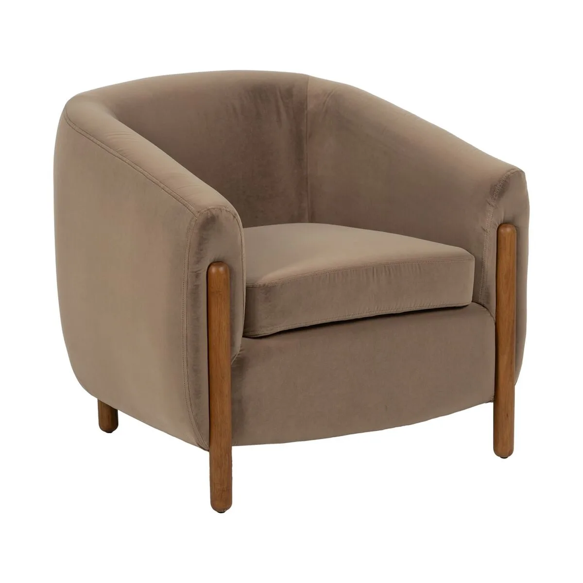Fauteuil naturel taupe bois d hevea foam tissu 87 x 80 x 81 cm s880639025. Diaytar vous habille de la tête aux pieds avec goût et raffinement.