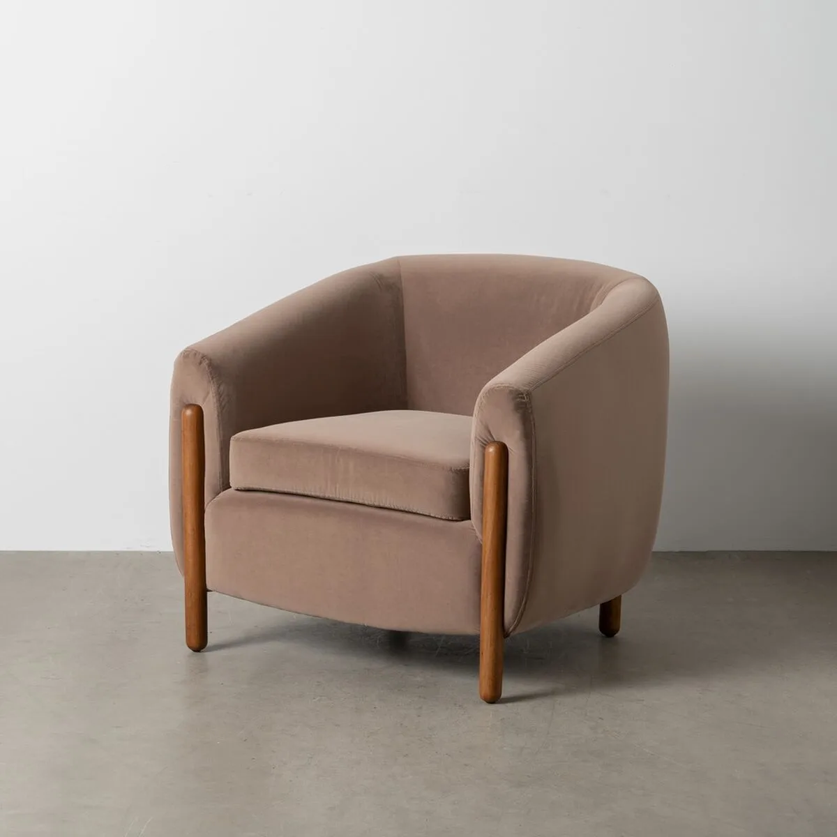 Fauteuil naturel taupe bois d hevea foam tissu 87 x 80 x 81 cm s880639053. Diaytar pense global, shoppe local : une plateforme généraliste avec une approche curated pour un public international