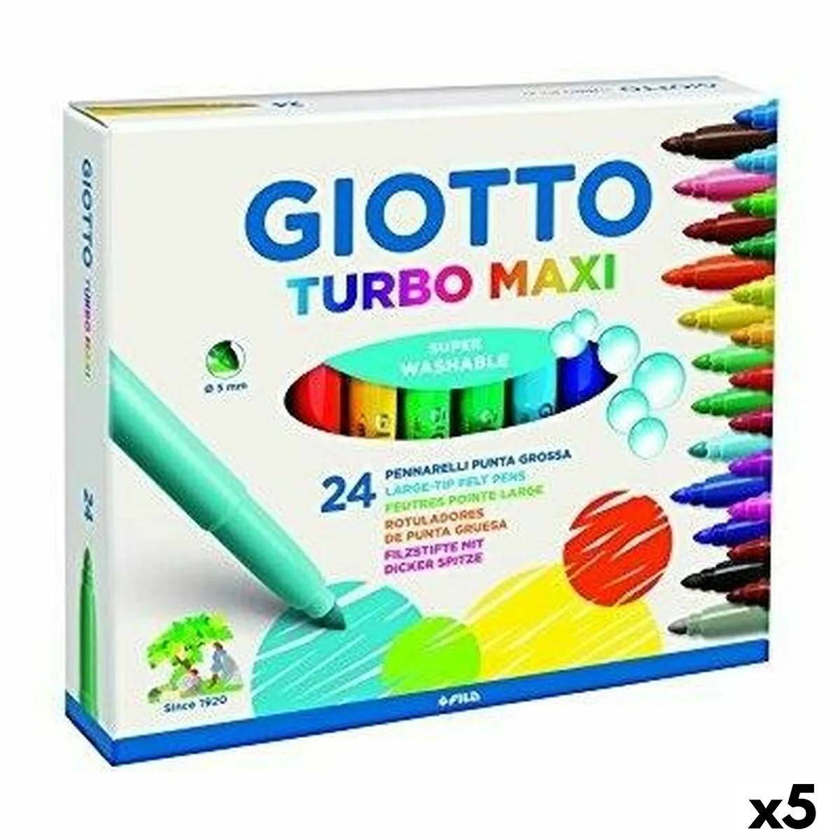 Feutres giotto turbo maxi multicouleur 5 unites s843775563. La recette Diaytar : un tiers de design, un tiers d'innovation, un tiers de fonctionnalité. Le tout saupoudré de tendance.