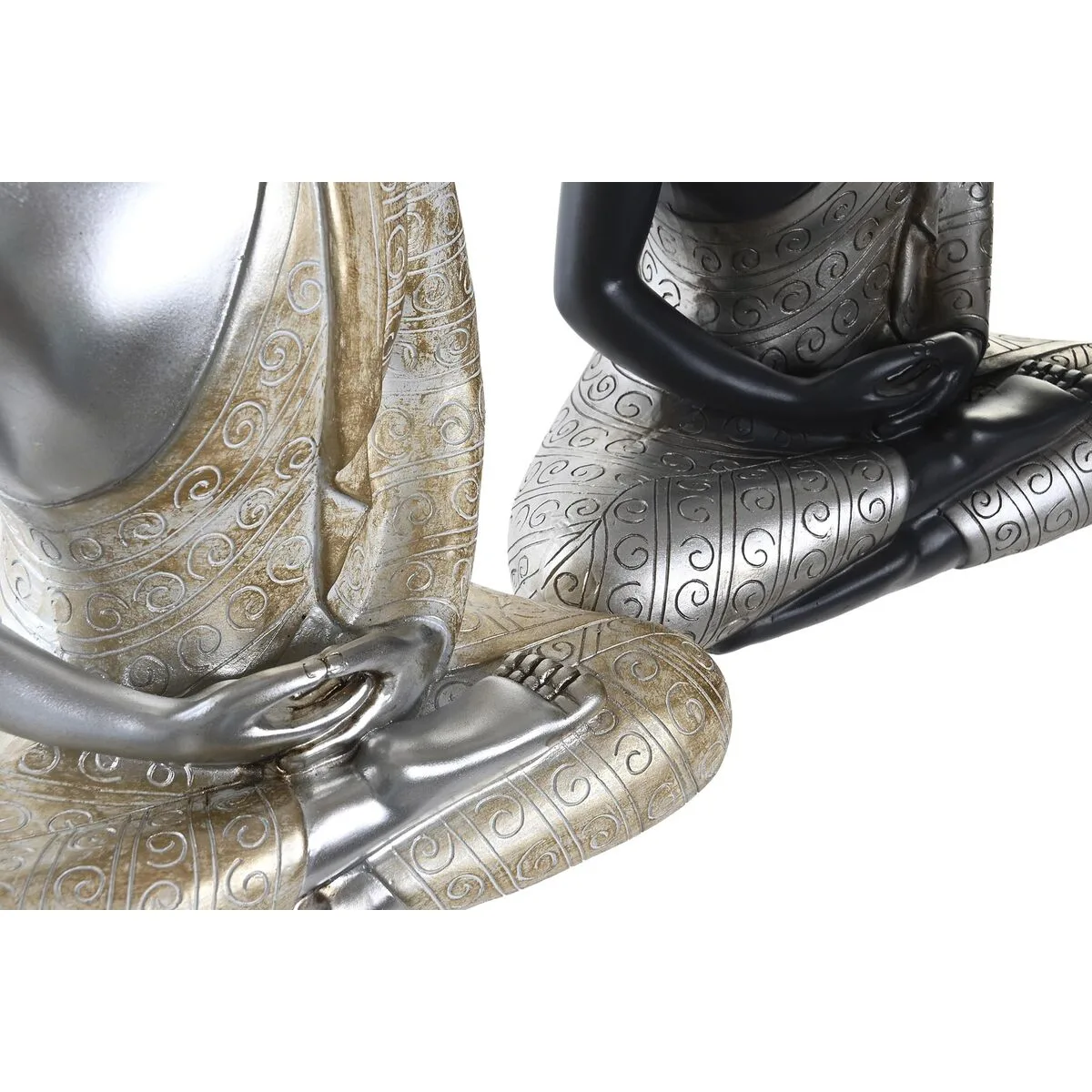Figurine decorative dkd home decor argente noir dore buda resine oriental 26 x 15 x 40 cm 2 unites s303955561. Du salon à la chambre, Diaytar habille votre intérieur avec élégance.