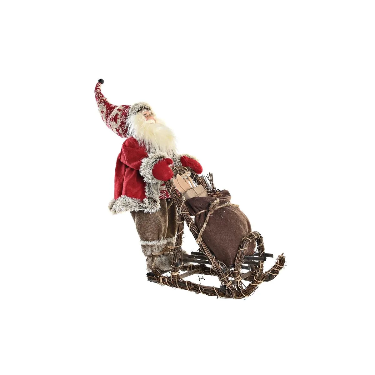 Figurine decorative dkd home decor rouge gris bois pere noel 42 x 22 x 48 cm s303531211. Notre équipe Diaytar est une bande de dénicheurs compulsifs, toujours en quête du produit qui provoquera l'étincelle dans votre regard.