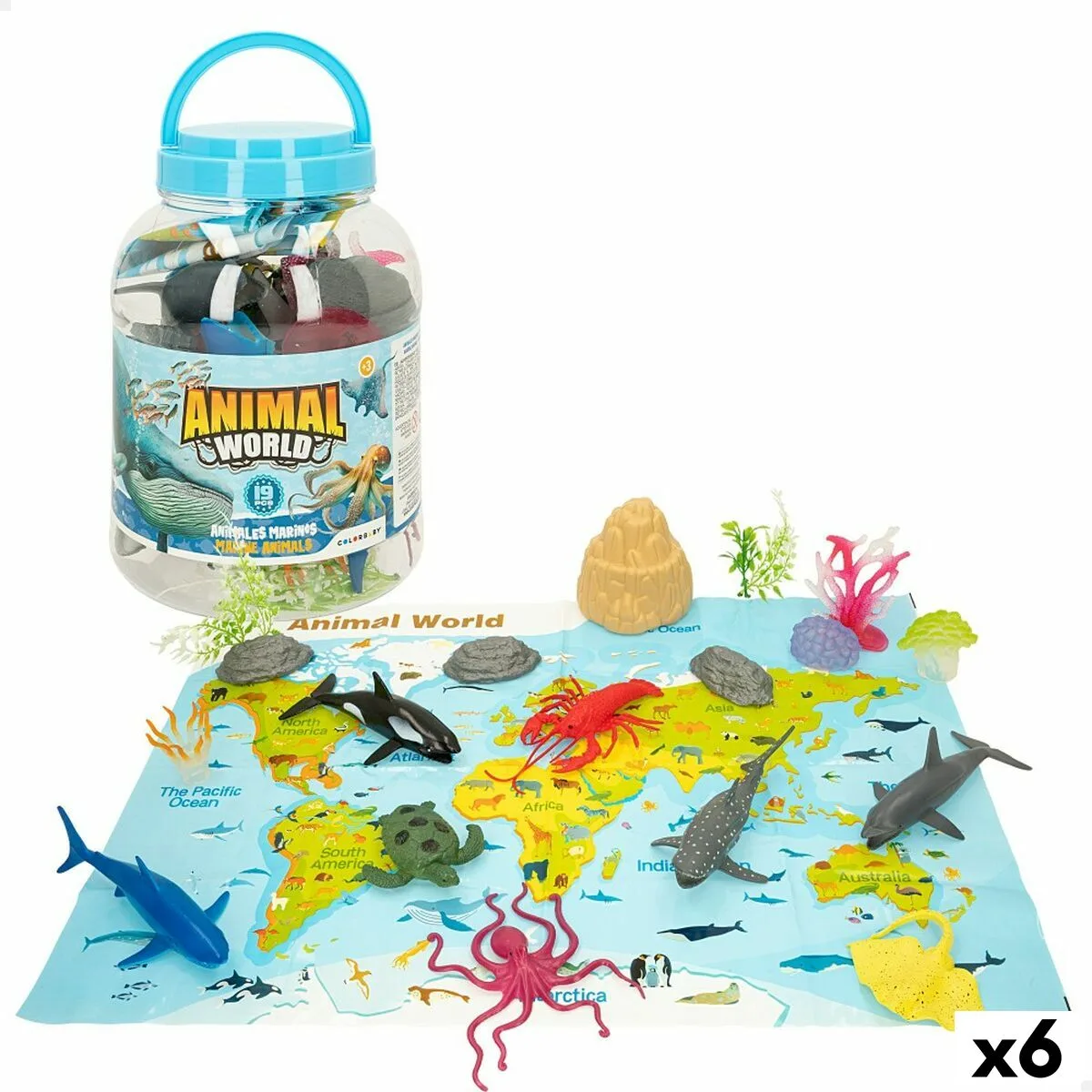 Figurines d animaux colorbaby 19 pieces ocean plastique 14 x 6 x 7 cm 6 unites s890318438. Diaytar, c'est la convergence entre votre style unique et notre sélection infinie de produits qui lui correspondent.