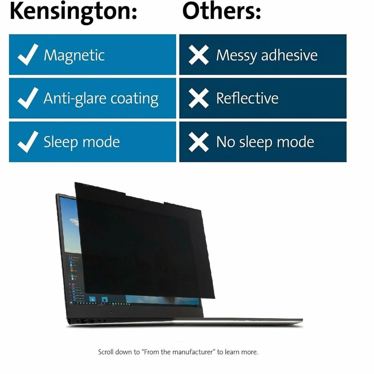 Filtre de confidentialite pour moniteur kensington k58350ww s5510157115. Notre mission chez Diaytar : démocratiser l'accès aux produits extraordinaires, sans rogner sur le design ou la qualité.