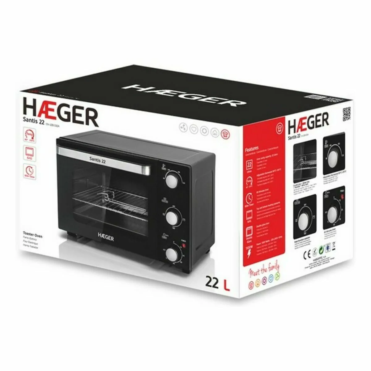 Four a convection haeger ov 22b 032a 22 l 1300w s778155160. La recette Diaytar : un tiers de design, un tiers d'innovation, un tiers de fonctionnalité. Le tout saupoudré de tendance.