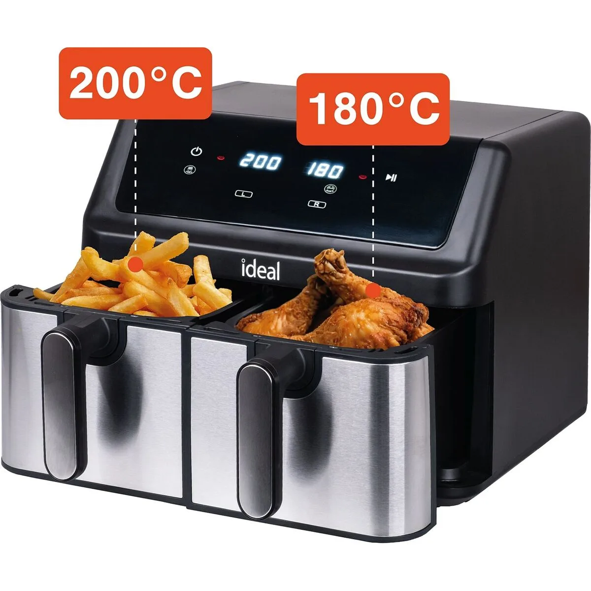 Friteuse a air eldom ik1500 dualcrisp noir 2000 w 9 l s9112283022. Nos stylistes Diaytar dénichent pour vous les pépites de la saison.