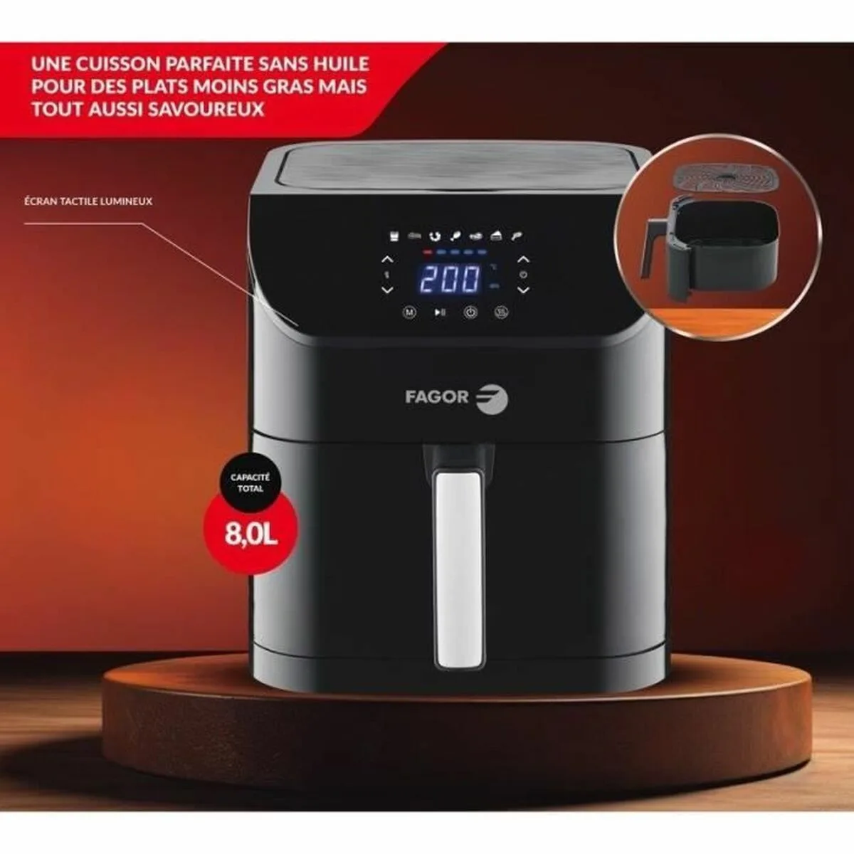 Friteuse a air fagor fgaf8l s7100099039. Découvrez l'univers Diaytar - Des milliers de produits sélectionnés avec soin pour vous.