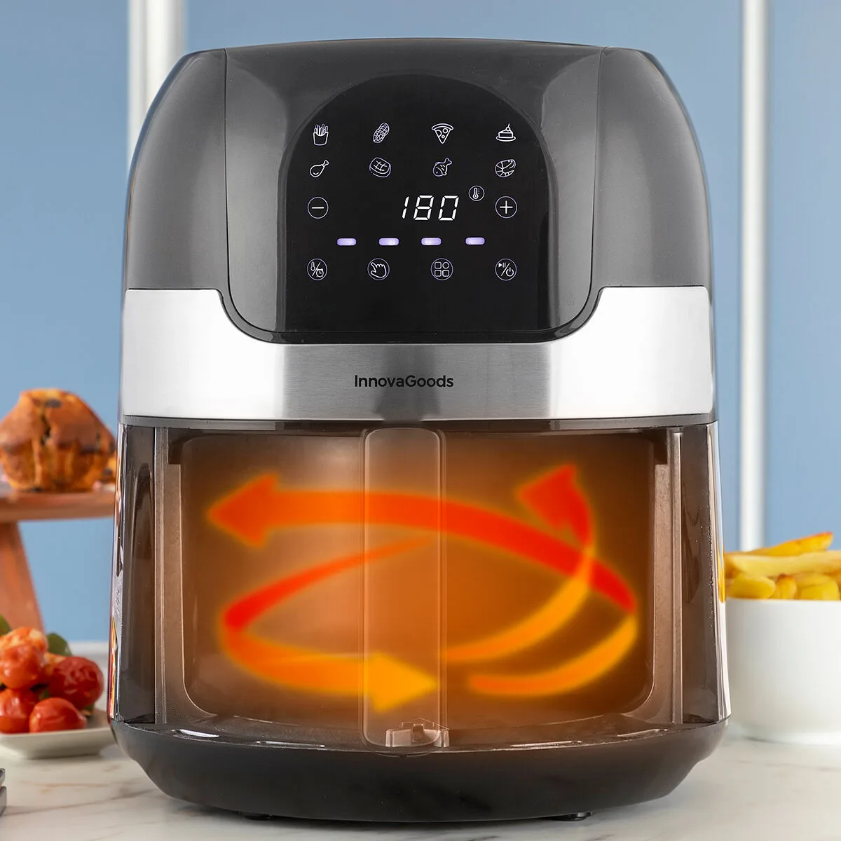 Friteuse a air innovagoods fryinn 3500 noir 1400 w 3 5 l acier inoxydable v010371541. Nous sélectionnons pour Diaytar des produits qui ont une histoire, une âme, et qui sauront trouver une place dans la vôtre.