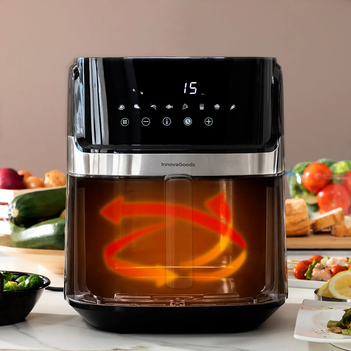 Friteuse a air innovagoods fryinn pro 5500 noir 1700 w 5 5 l acier inoxydable v010371688. Chez Diaytar, nous fusionnons l'utile à l'agréable avec une gamme complète de produits soigneusement choisis pour leur design et leur fonctionnalité