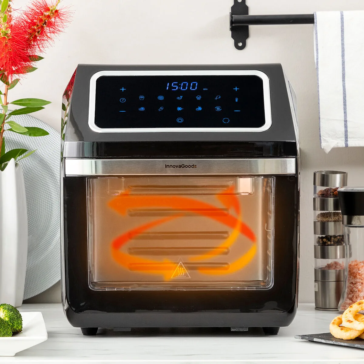 Friteuse a air innovagoods fryinn pro max 12000 noir 1800 w 12 l acier inoxydable v010372353. Nous sélectionnons pour Diaytar des produits qui ont une histoire, une âme, et qui sauront trouver une place dans la vôtre.