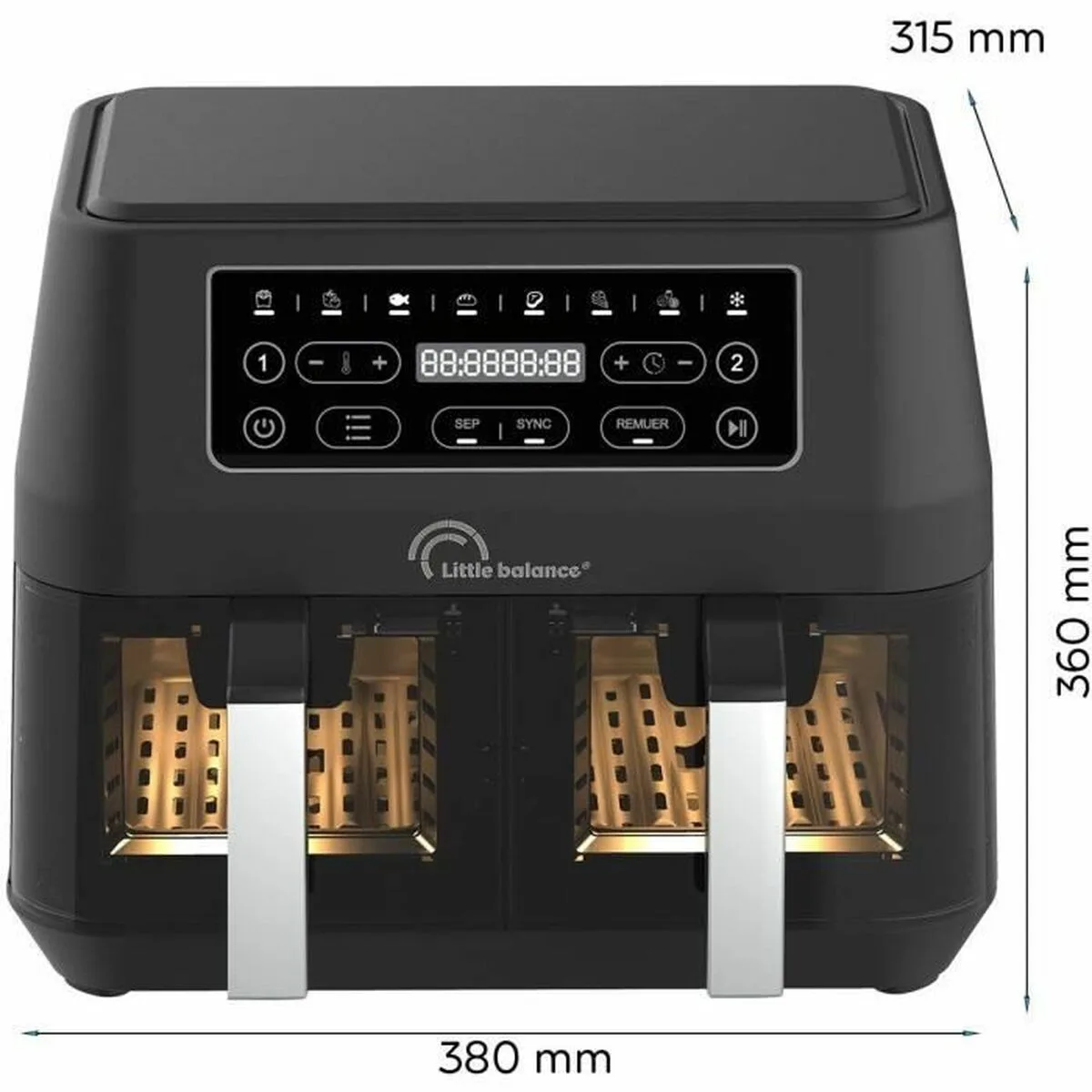 Friteuse a air little balance 8765 noir 2460 w 9 l s7100812651. Nous sommes Diaytar, les architectes de votre espace de vie en ligne, meublé avec les meilleurs produits du moment