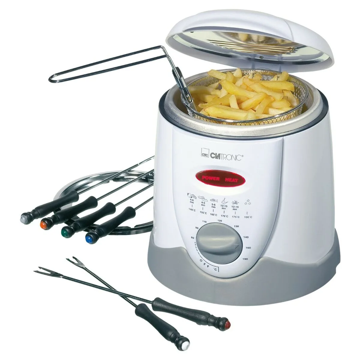Friteuse clatronic ffr 2916 blanc gris 900 w 1 l 19 x 2 x 19 cm s910170285. Diaytar : Parce que vos goûts sont éclectiques, notre offre de produits l'est tout autant. Explorez sans modération.