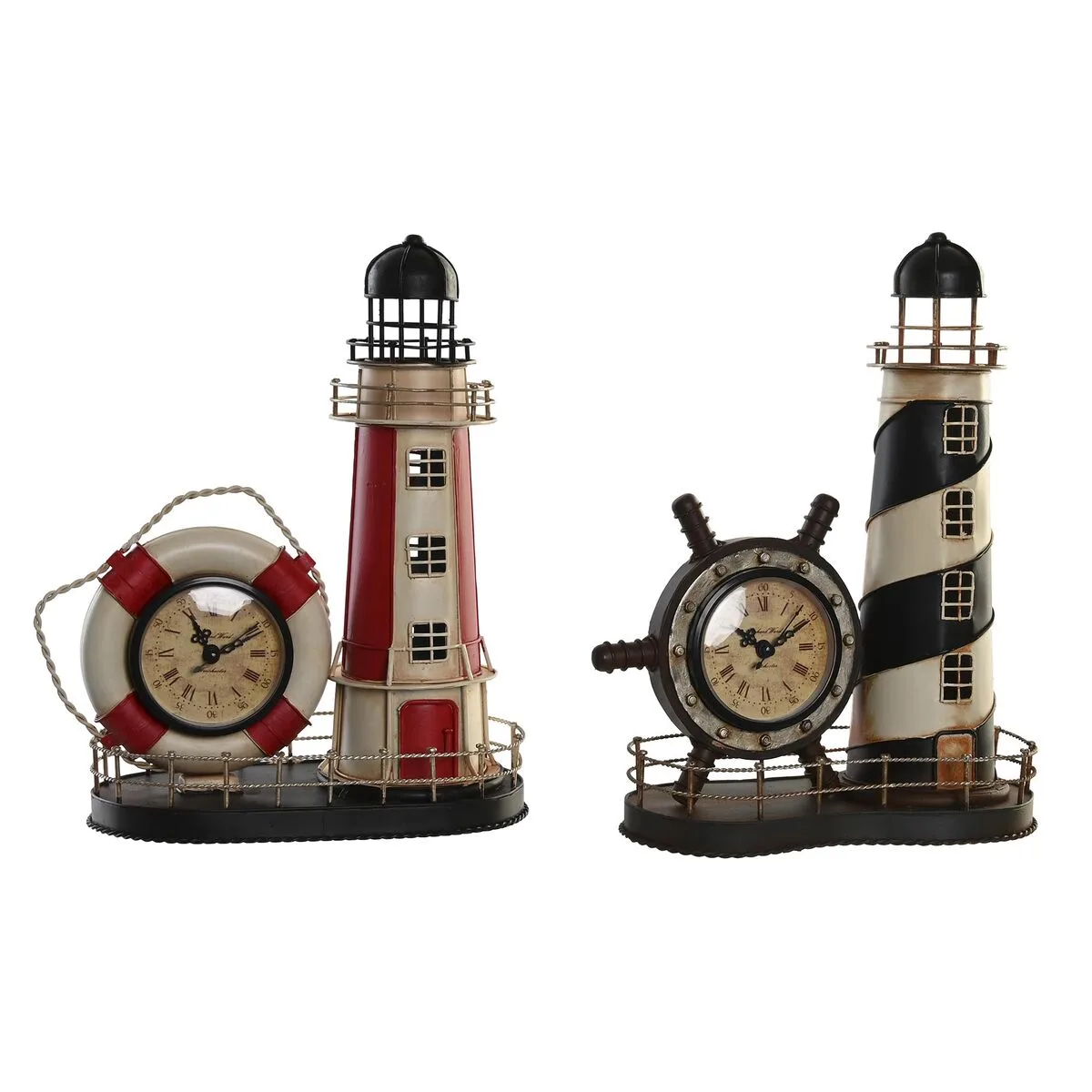 Horloge de table dkd home decor noir rouge phare vintage 2 unites s304149048. Diaytar défend une idée forte : le shopping en ligne doit être une aventure qui éveille la curiosité et comble les besoins