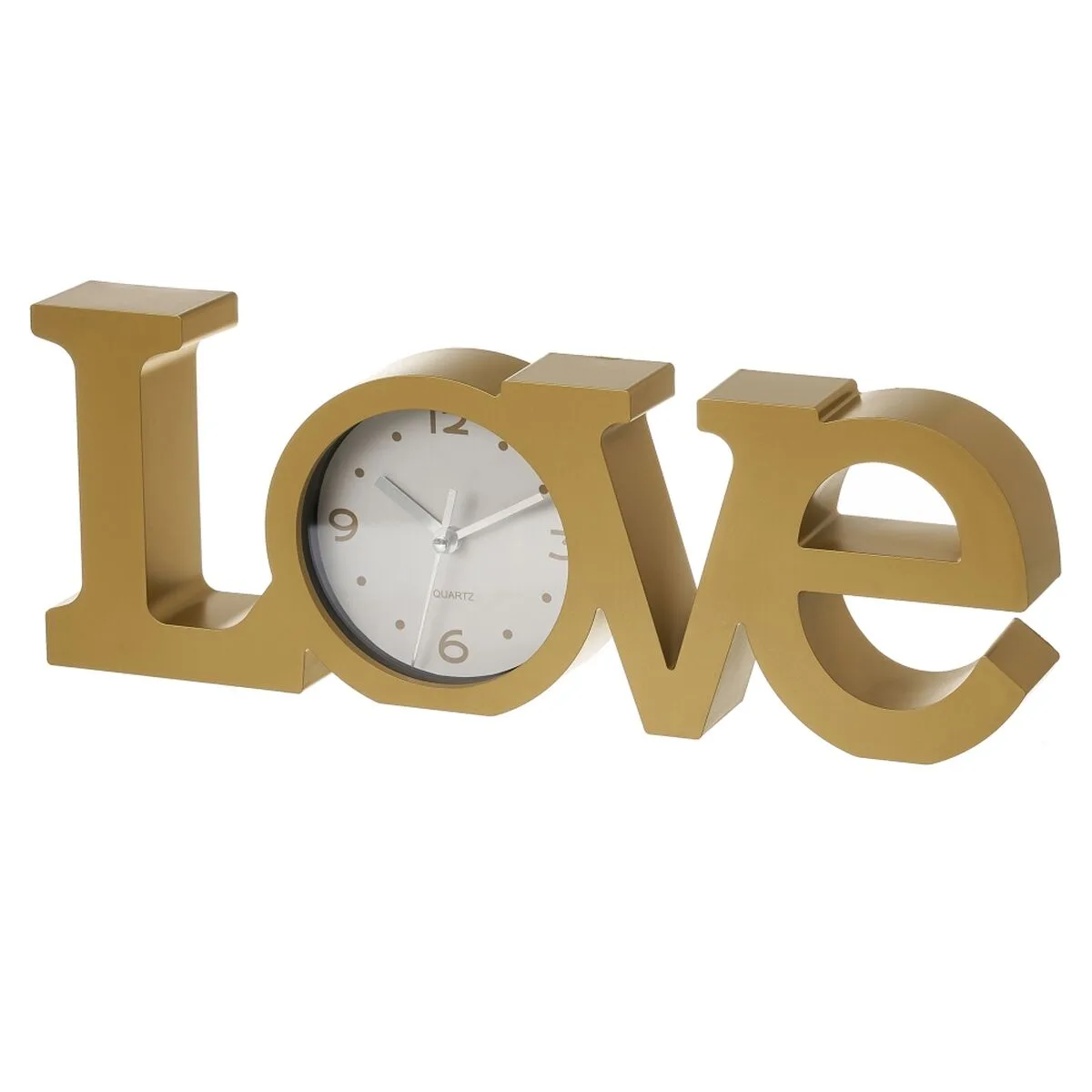 Horloge de table love dore plastique 39 x 3 5 x 15 cm s880884382. Votre vie, simplifiée et stylisée par Diaytar et sa collection de produits essentiels et innovants