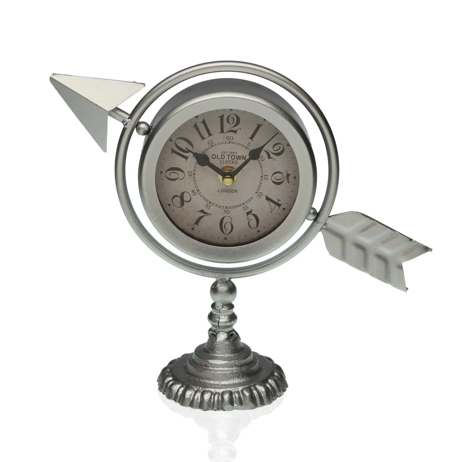 Horloge de table versa argente fleche pleine s340689210. Nous sélectionnons pour Diaytar des produits qui ont une histoire, une âme, et qui sauront trouver une place dans la vôtre.