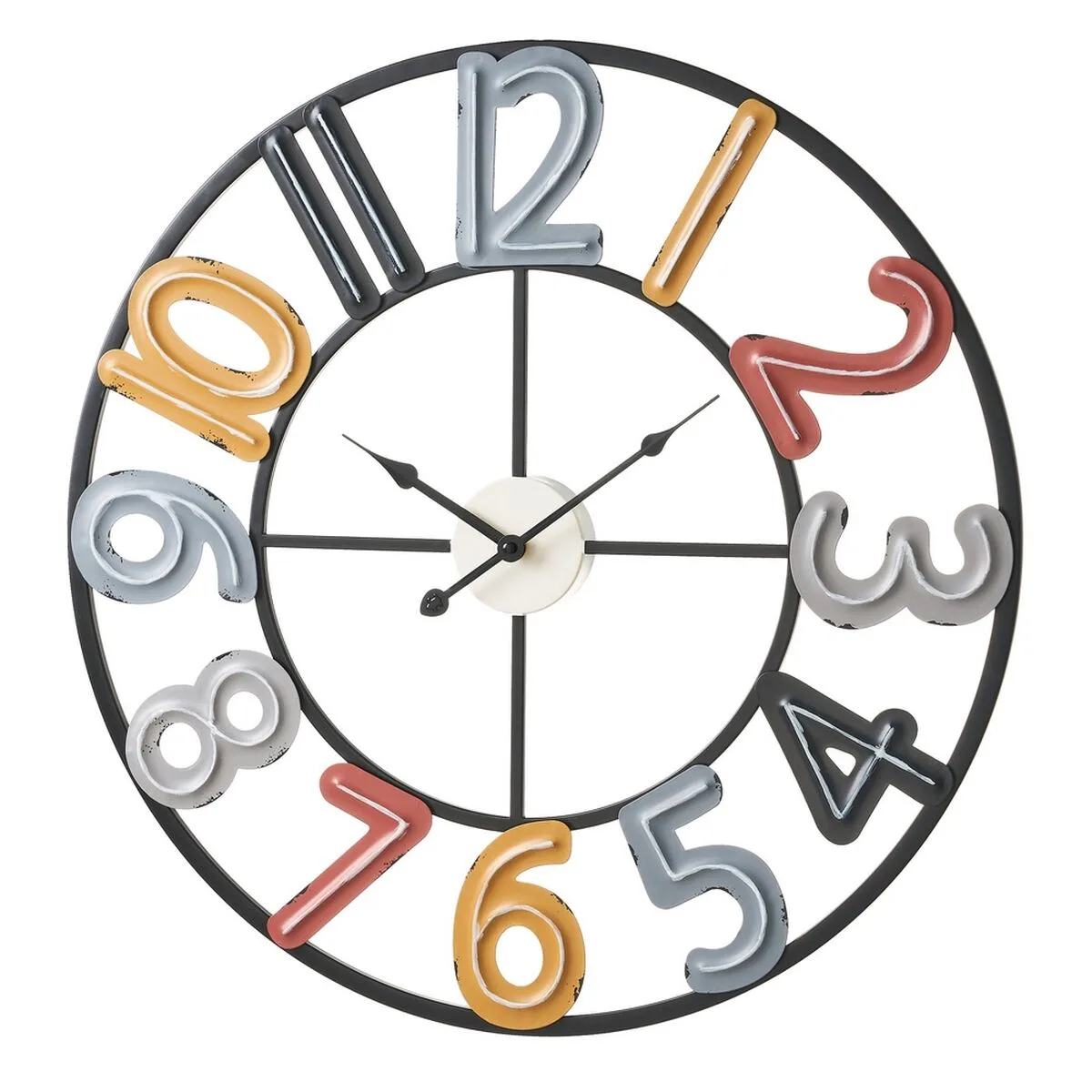 Horloge murale multicouleur metal 60 x 3 5 x 60 cm s880880679. Diaytar : Votre portail vers un monde de produits où la frontière entre l'essentiel et le superflu devient délicieusement floue