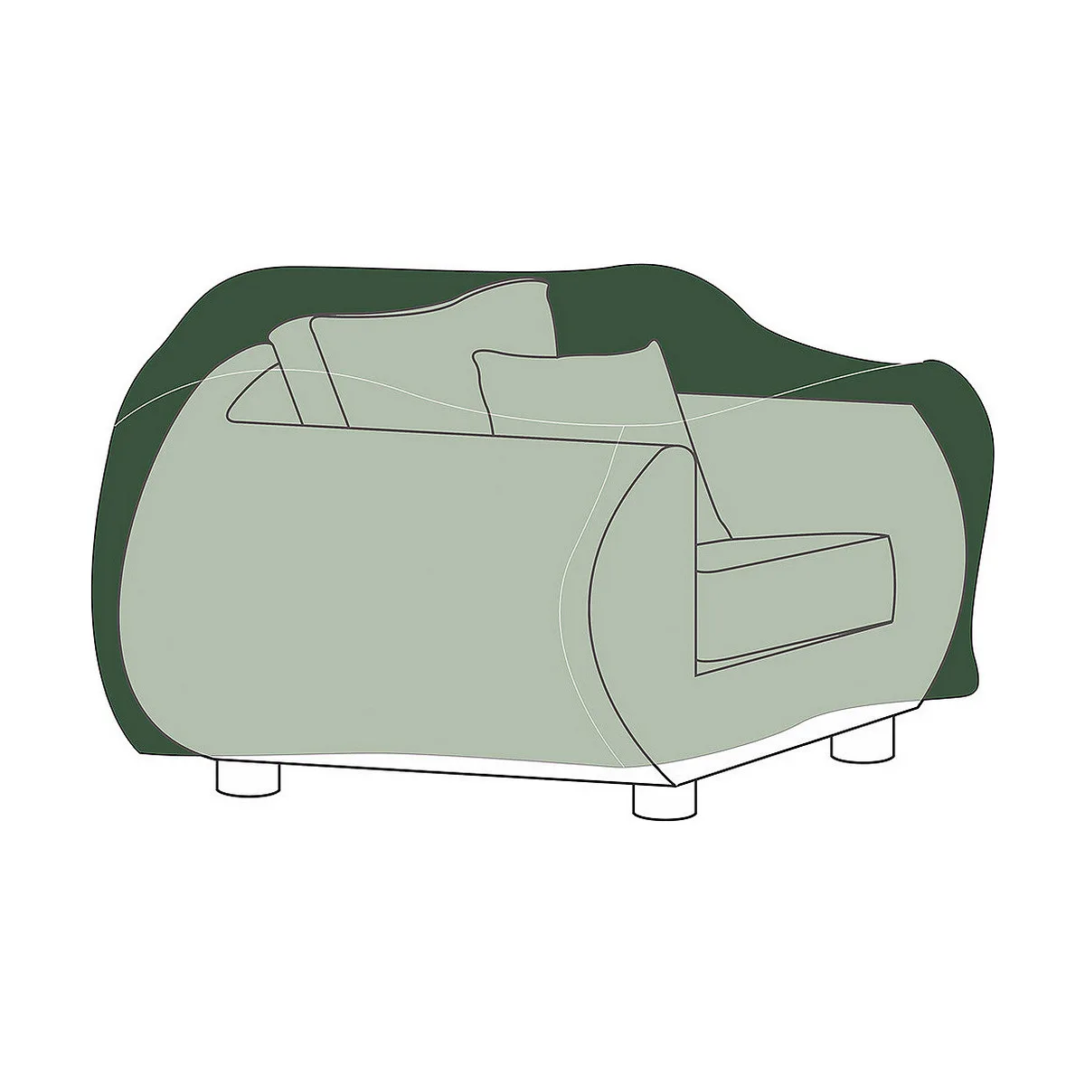 Housse de canape altadex vert polyester 130 x 90 x 70 cm s791029362. Diaytar, c'est l'art de la sérendipité appliqué au e-commerce : vous venez pour une chose, vous repartez avec l'objet de vos rêves.