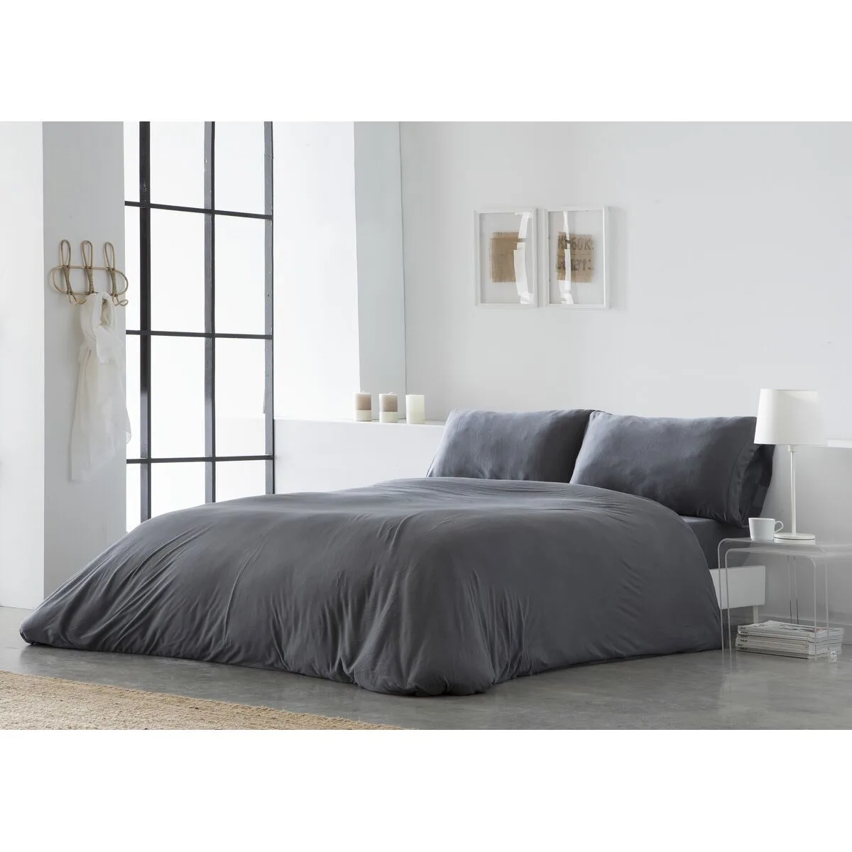 Housse de couette naturals elba gris fonce lit 1 2 persones 220 x 220 cm s280744413. Votre vie, simplifiée et stylisée par Diaytar et sa collection de produits essentiels et innovants