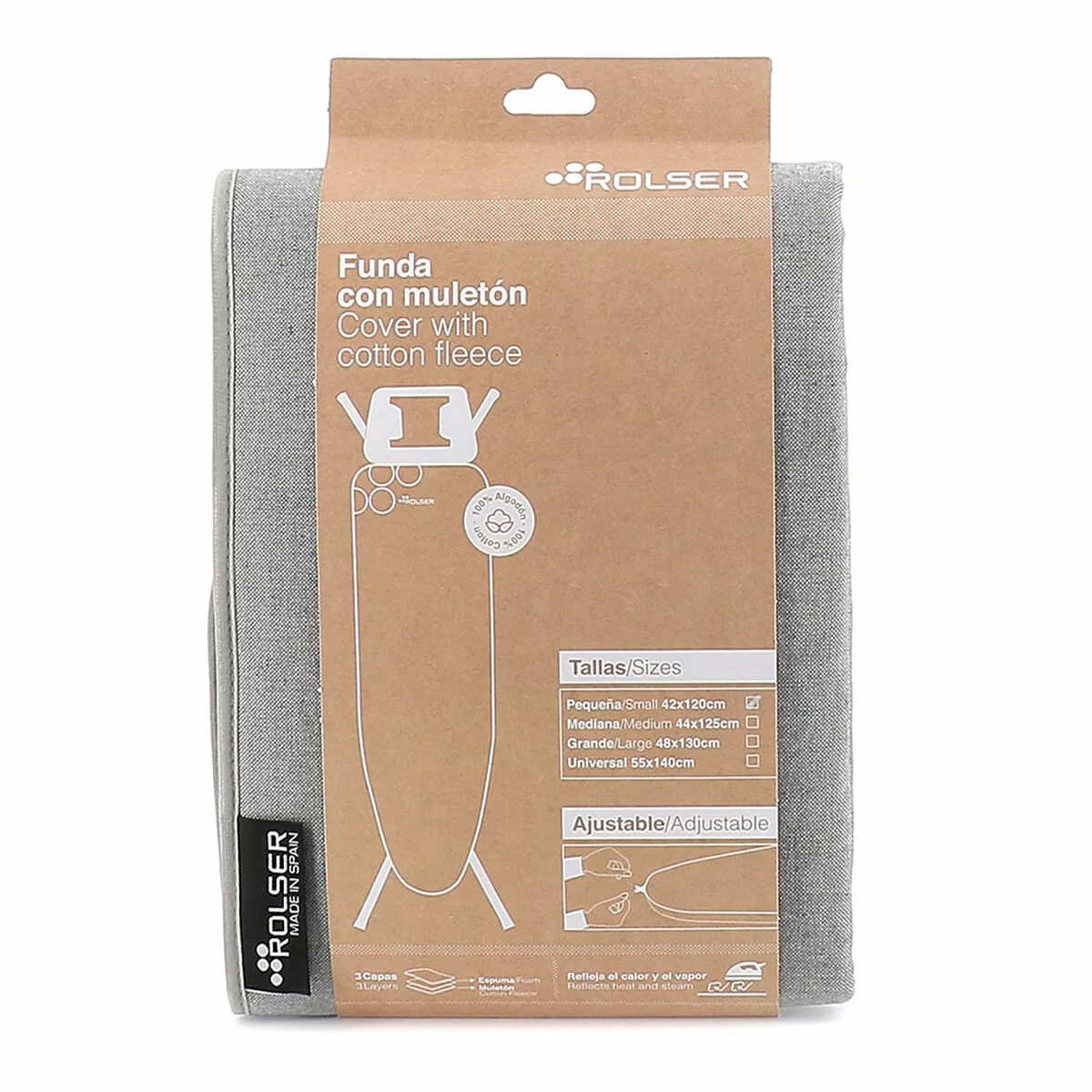 Housse pour table a repasser rolser gris 120 x 42 cm s792712319. Diaytar, c'est la solution élégante à tous vos problèmes du quotidien, et la source de nouvelles envies insoupçonnées.