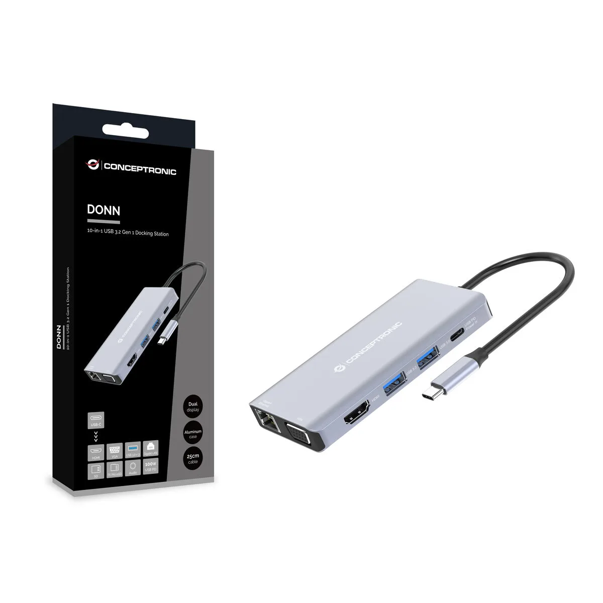 Hub usb conceptronic 110519307101 gris multicouleur 100 w m052098952. Votre vie, simplifiée et stylisée par Diaytar et sa collection de produits essentiels et innovants