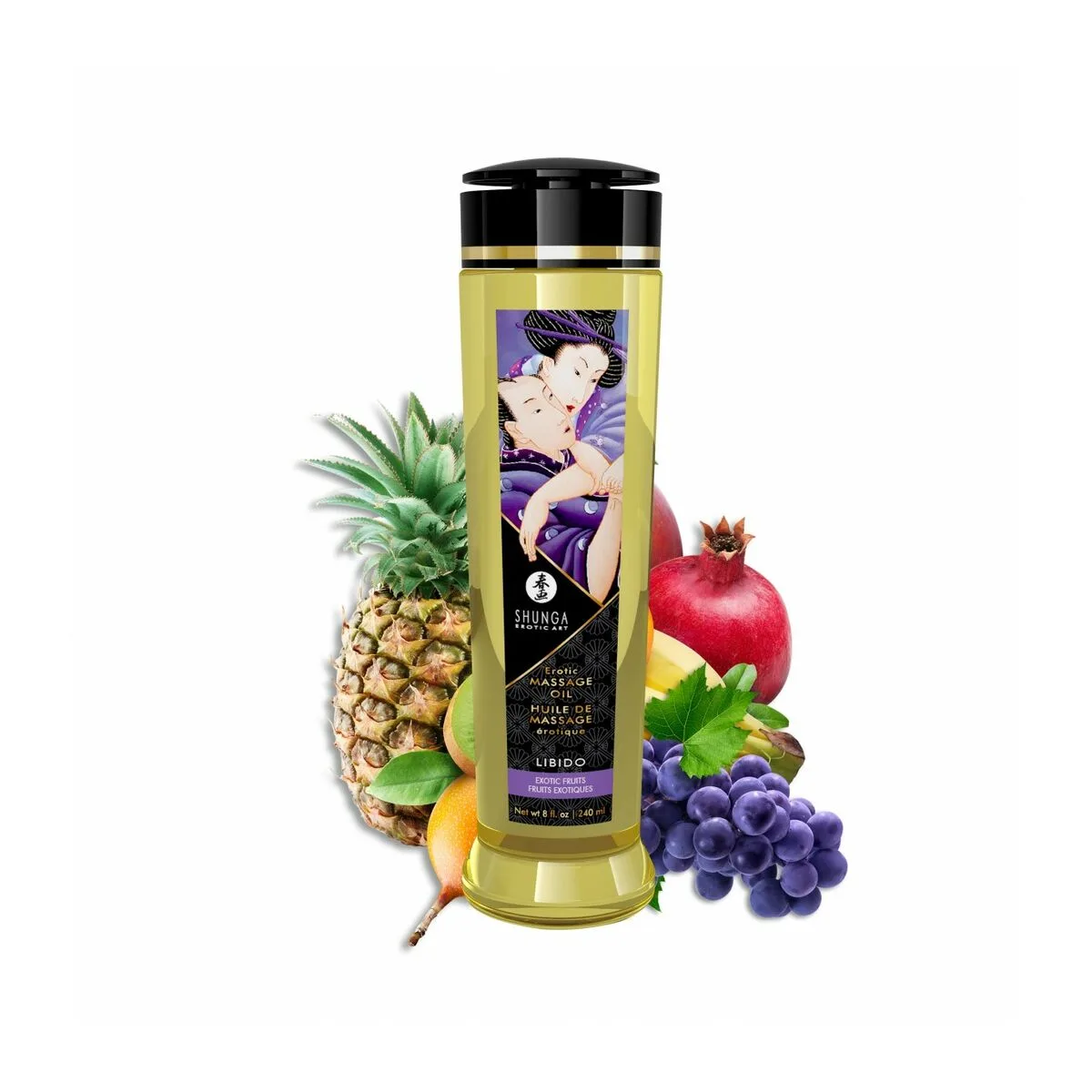 Huile de massage erotique shunga libido 240 ml fruits exotiques m040619073. Diaytar cultive l'art du bien-être à travers ses produits soigneusement choisis.