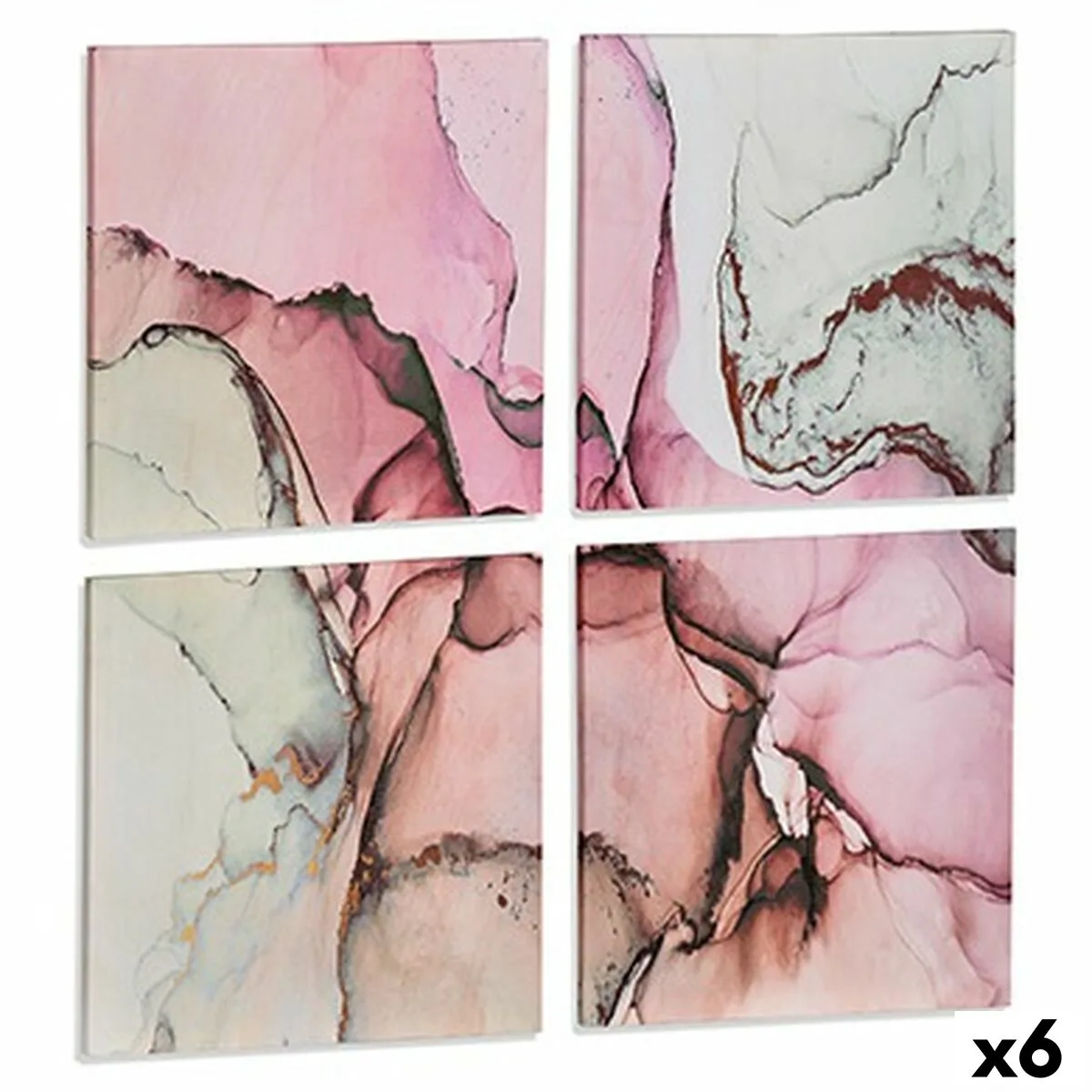 Jeu de 4 tableaux toile rose marbre 35 x 7 x 35 cm 6 unites s362551814. Diaytar ne stocke pas des produits, il collectionne des pièces uniques pour enrichir votre quotidien.