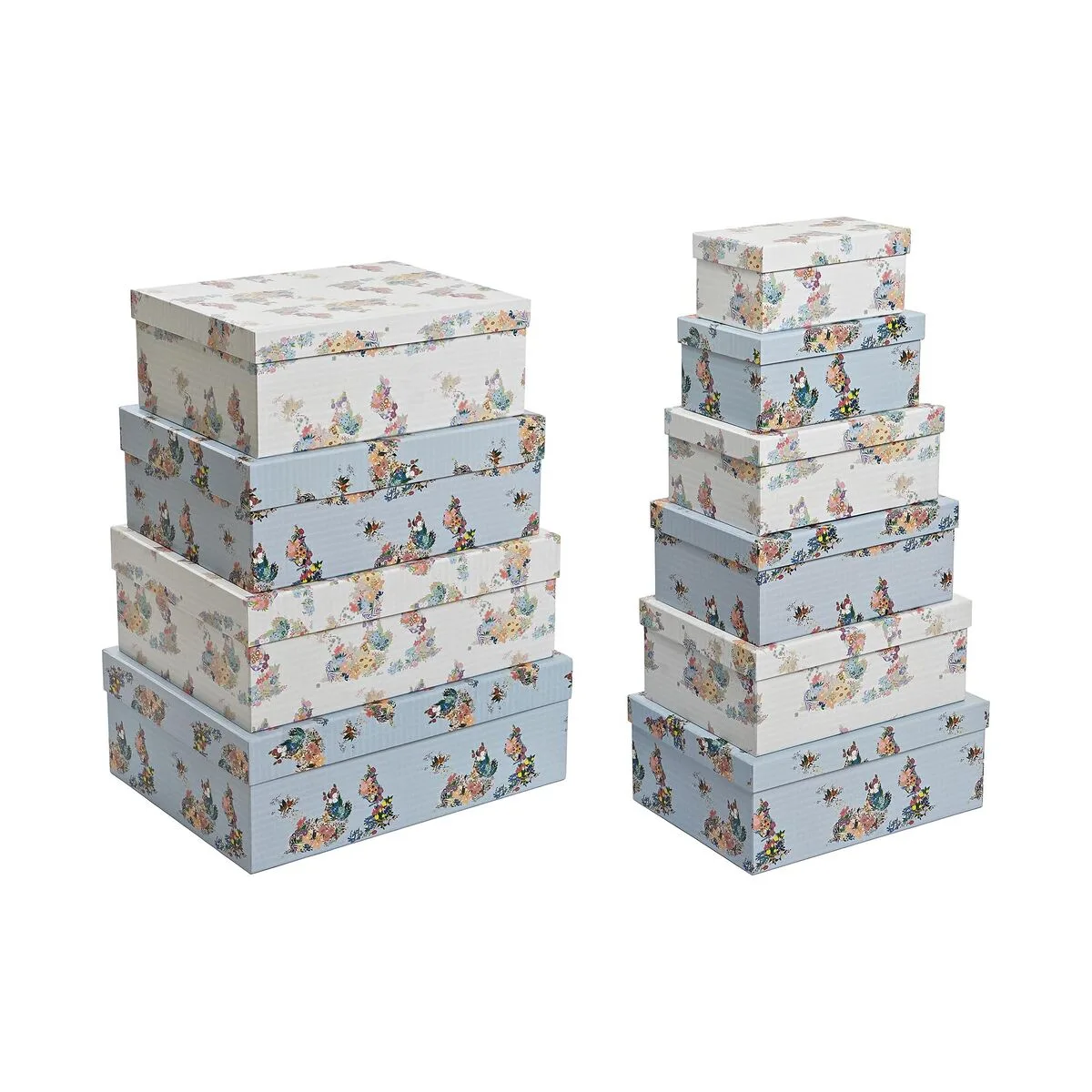 Jeu de caisses de rangement empilables dkd home decor bleu blanc fleurs carton 43 5 x 33 5 x 15 5 cm s303882175. Diaytar, c'est votre partenaire de confiance pour construire un quotidien plus fluide, plus beau, et plus inspirant.