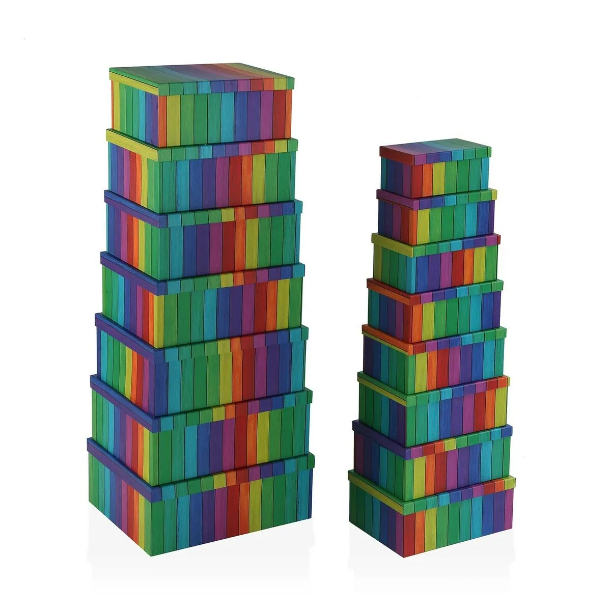 Jeu de caisses de rangement empilables versa arc en ciel carton 15 pieces 35 x 16 5 x 43 cm s341187461. Notre équipe Diaytar parcourt le globe pour vous dénicher les produits généraux et électroniques les plus prometteurs