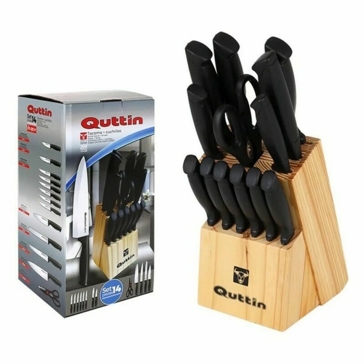 Jeu de couteaux avec support en bois quttin 47718 14 pcs 14 pieces 2 unites s222666656. Prêt à upgrade votre vie ? Diaytar dégaine une arsenal de produits pour passer au niveau supérieur.