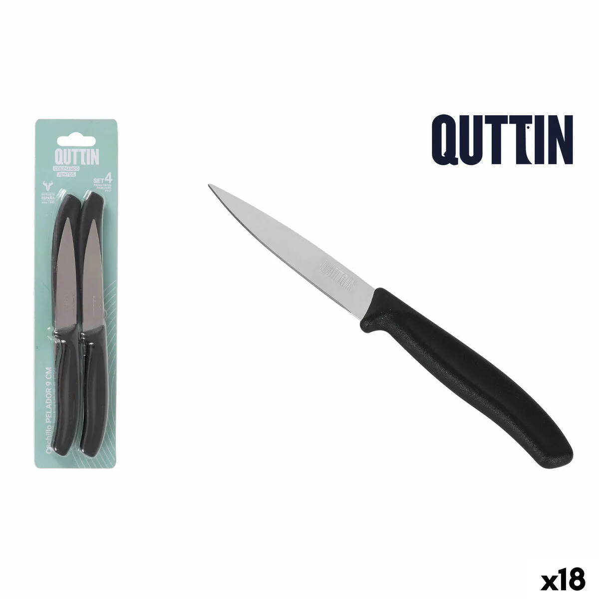 Jeu de couteaux d eplucheur quttin basic noir argente acier inoxydable 9 cm 4 pieces 18 unites s223597186. Bienvenue dans l'ère du shopping conscient. Diaytar privilégie des produits avec une éthique et un impact positif.